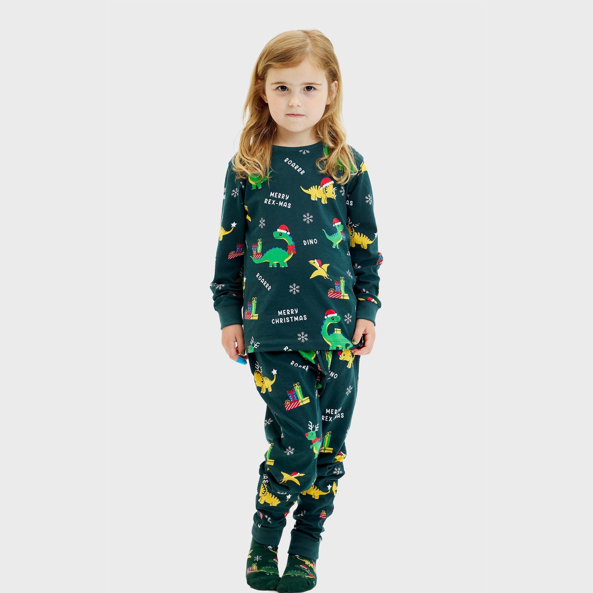 Dino joulupyjama - lapsi.